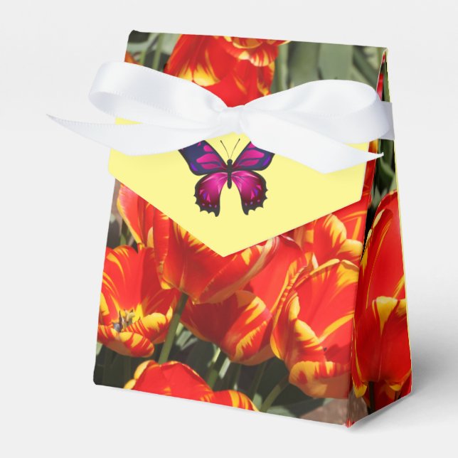 Favoritruta för Vår Red Tulips Presentaskar (Framsidan Sidan)