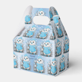 Favoritruta för vattenfärg Anka Blåa blommor Presentaskar