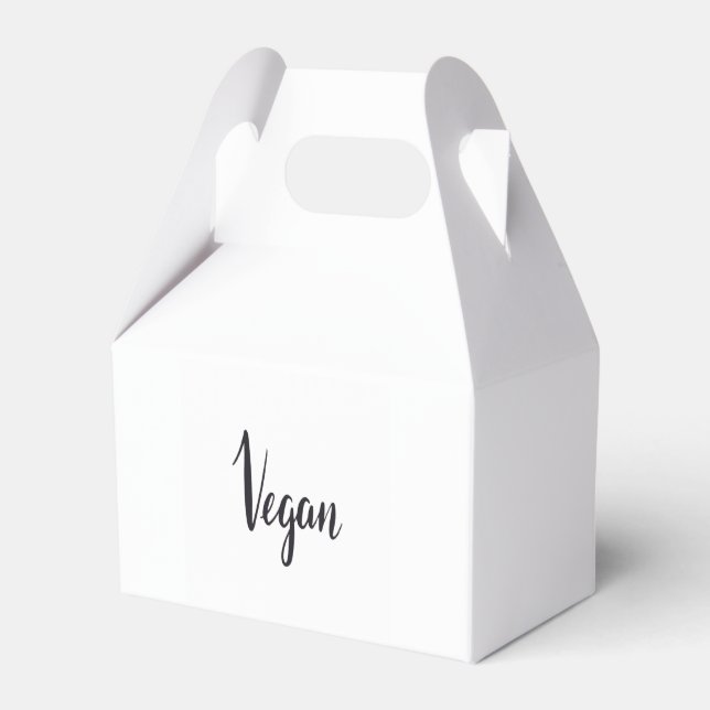 Favoritruta för Vegan-handskriven typografi Presentaskar (Baksidan Sidan)