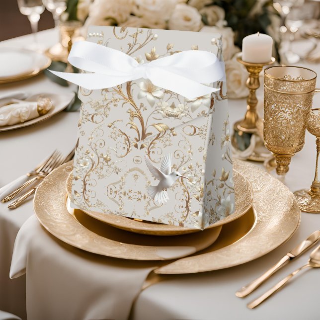 Favoritruta för vit Hummingbird-Blommigt Presentaskar (Skapare uppladdad)