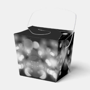 Favoritruta för vita och svarta bokeh-uttaget presentaskar