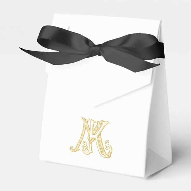 Favoritruta KM Monogram eller MK Monogram Presentaskar (Framsidan Sidan)