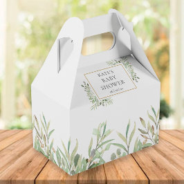 Favoritrutan elegant Baby Shower Greenery Löv Presentaskar