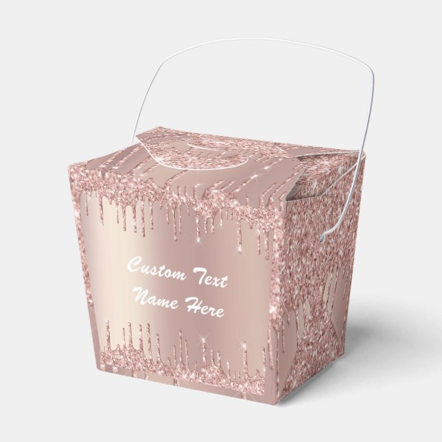 Favoritrutan Ro Guld  Glitter-drivrutiner för Namn Presentaskar (Framsidan Sidan)