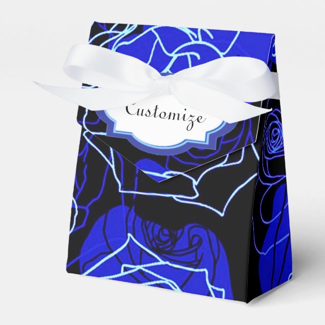 Favoritrutan Tält i Blommigten Onåelig blå Ro Presentaskar (Framsidan Sidan)