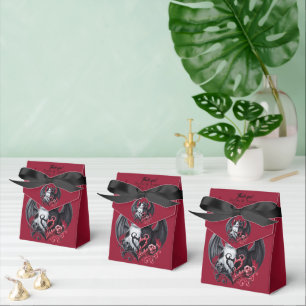 Favoritrutor för Black and Rosa Gothic Bröllop Presentaskar