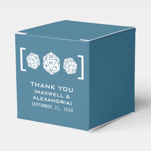 Favoritrutor för Blue D20 Dice Gamer Presentaskar (Framsidan Sidan)