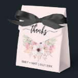Favoritrutor för bröllop Tack Rustic Rosa Blommigt Presentaskar<br><div class="desc">Favoritrutor för Blommigt för Rustic Rosa i bröllop. Anpassa skräddarsytt med dina egna namn och datum.</div>