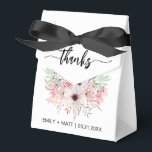 Favoritrutor för bröllop Tack Rustic Rosa Blommigt Presentaskar<br><div class="desc">Favoritrutor för Blommigt för Rustic Rosa i bröllop. Anpassa skräddarsytt med dina egna namn och datum.</div>