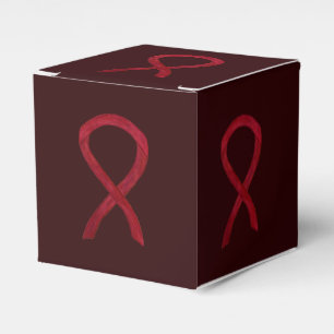 Favoritrutor för Burgundy Awareness Ribbon Party Presentaskar