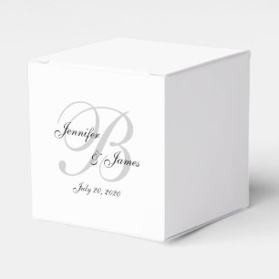 Favoritrutor för elegant Monogram-bröllop Presentaskar