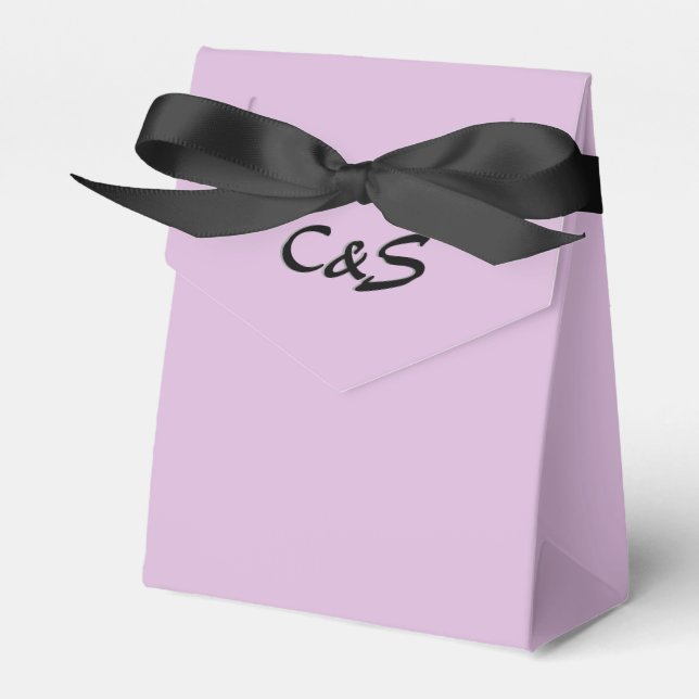 Favoritrutor för enkel lavender-monogrammet presentaskar (Framsidan Sidan)