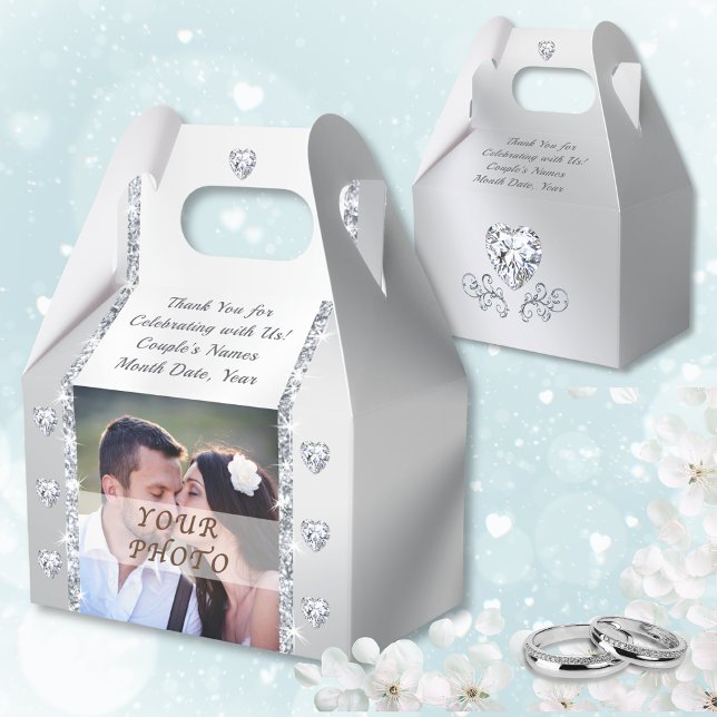 Favoritrutor för foto- och Personlig-bröllop Presentaskar (Personalized Wedding Favor Boxes. Wedding Favor Bags. Wedding favor ideas. Bridal Shower favors.)