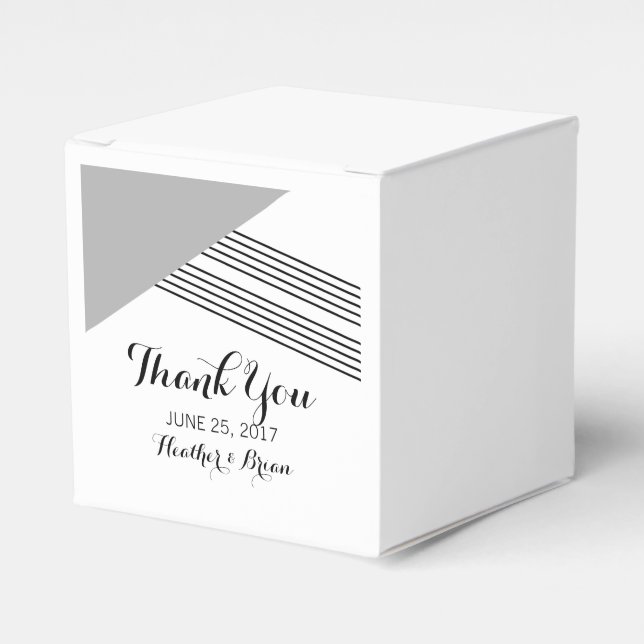 Favoritrutor för grått Geometric Rand Presentaskar (Framsidan Sidan)