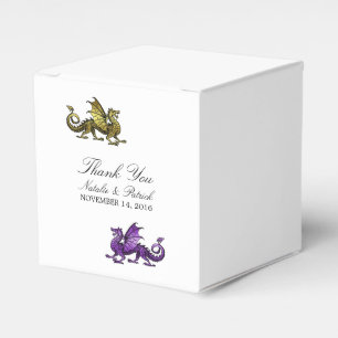 Favoritrutor för guld Lila Dragon Wedding Presentaskar