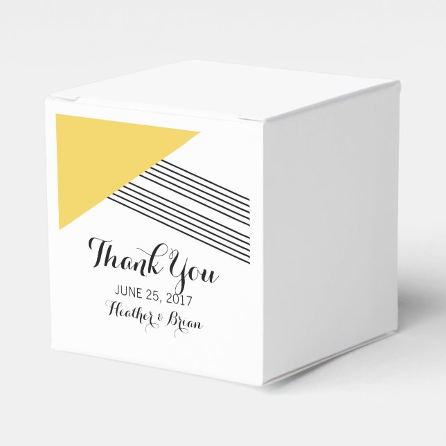 Favoritrutor för gult Geometric Rand Presentaskar (Framsidan Sidan)