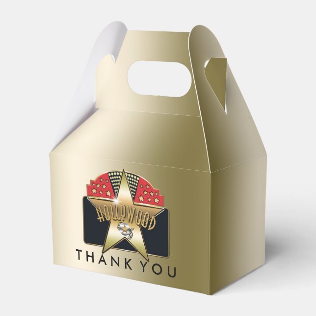 Favoritrutor för HOLLYWOOD Golden Retro-Födelsedag Presentaskar (Framsidan Sidan)