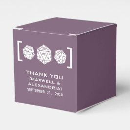 Favoritrutor för lila D20 Dice Gamer Presentaskar