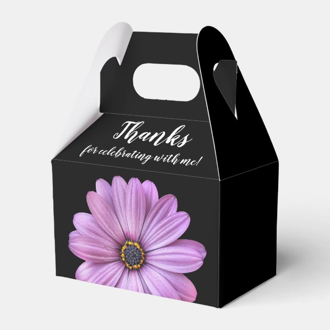 Favoritrutor för lila Daisy Gable Party Presentaskar (Framsidan Sidan)