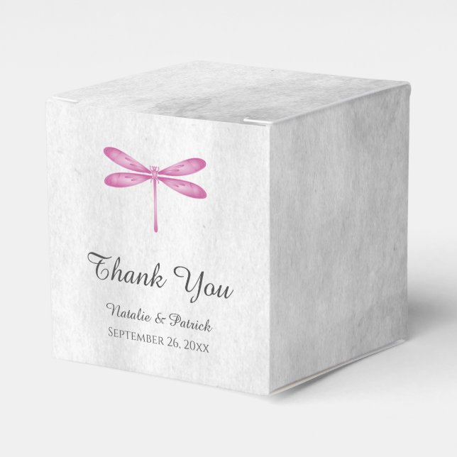 Favoritrutor för magenta Dragonfly Wedding Presentaskar (Framsidan Sidan)