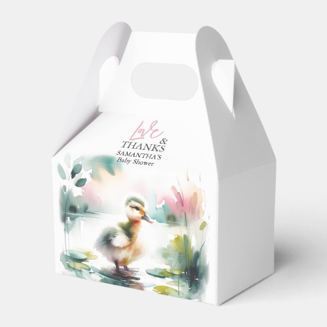 Favoritrutor för Mallard Anka Baby Shower Presentaskar (Framsidan Sidan)
