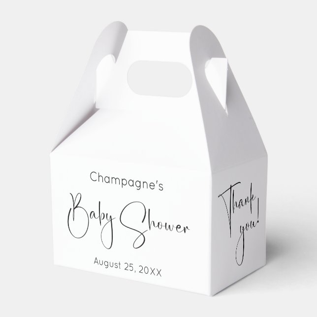 Favoritrutor för modern Tack för babyskor i skript Presentaskar (Framsidan Sidan)