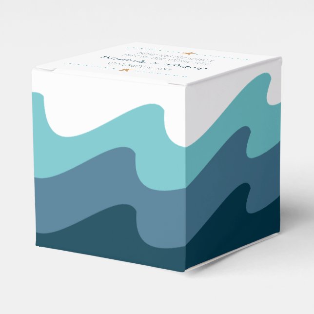 Favoritrutor för persikoteman - blå våg presentaskar (Framsidan Sidan)