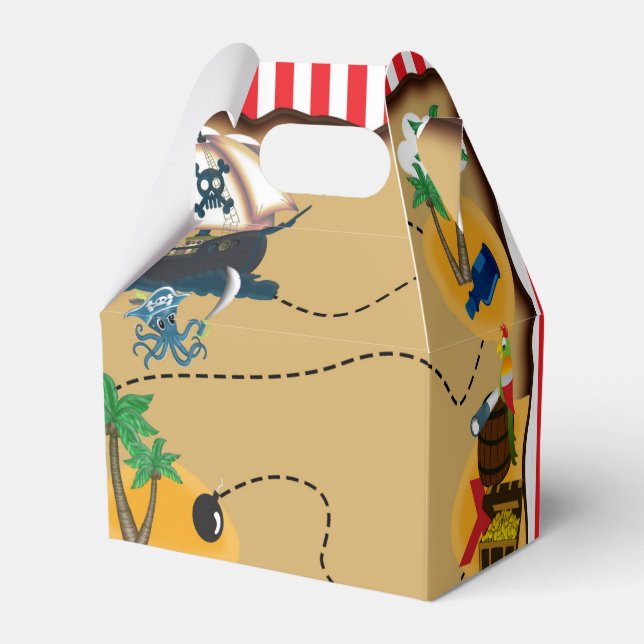 Favoritrutor för Pirat Treasure Karta Födelsedagsf Presentaskar (Baksidan Sidan)