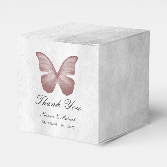 Favoritrutor för rosa Butterfly Wedding Presentaskar (Framsidan Sidan)