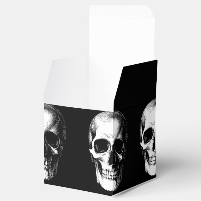 Favoritrutor för Skull-gotiic Halloween-bröllop Presentaskar (Öppnad)