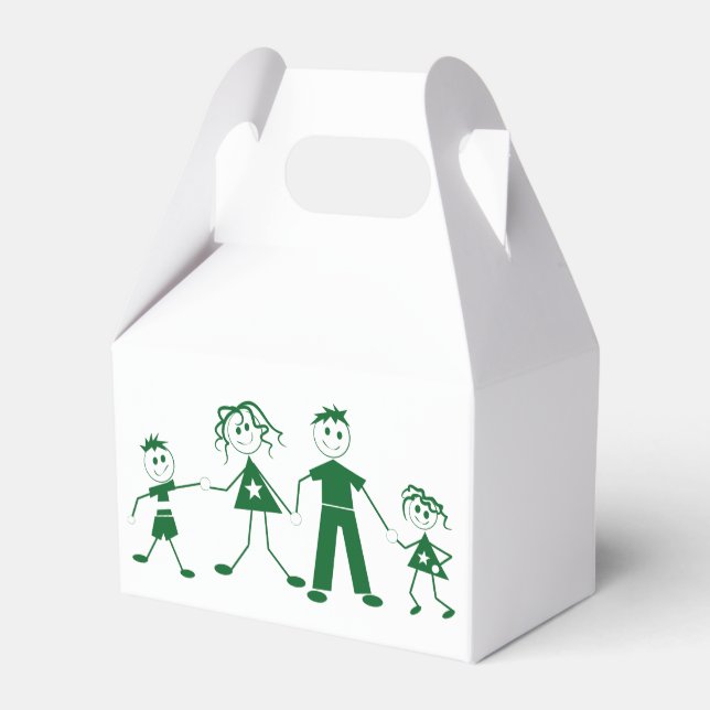 Favoritrutor för Stick figur-familjen Presentaskar (Baksidan Sidan)