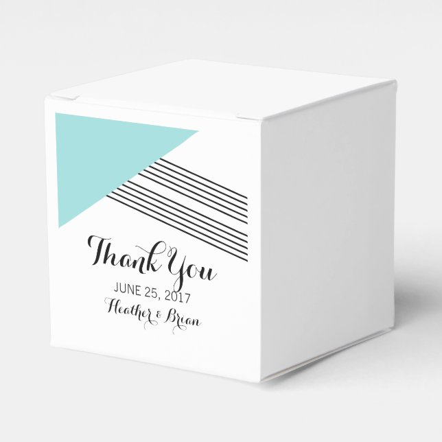 Favoritrutor för turkos Geometric Rand Presentaskar (Framsidan Sidan)