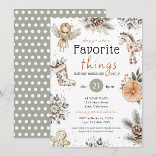 Favoritsaker Boho-presentutbyte Julfest Inbjudningar