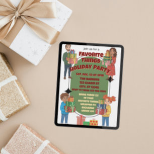 Favoritsaker Julfest, presentutbyte Inbjudningar