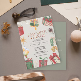 Favoritsaker Vänpresentutbytes Högtidlig Fest Inbjudningar