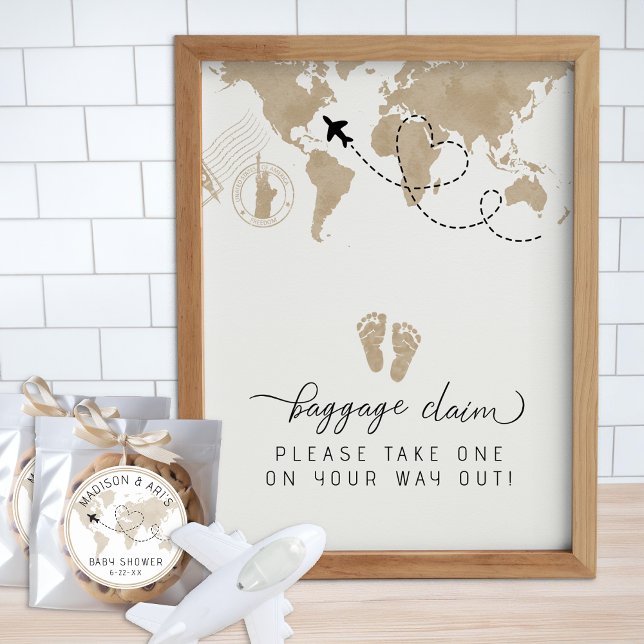Favoritsignatur för babyanspråksbesökare poster (Baby Shower Favor Sign)