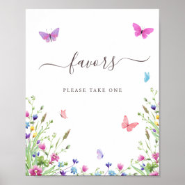 Favoritsignatur för babyknapp för vattenfärgsfilte poster