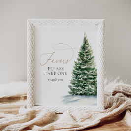 Favoritsignatur för babyskor för Winter Julgran Poster