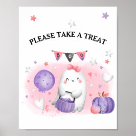 Favoritsignatur för Cute Halloween fest Little Boo Poster