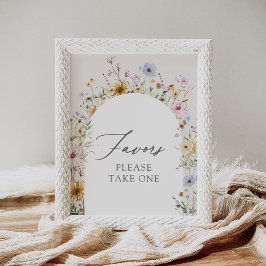 Favoritsignatur för favoriter i vår Wildblomsterba Poster