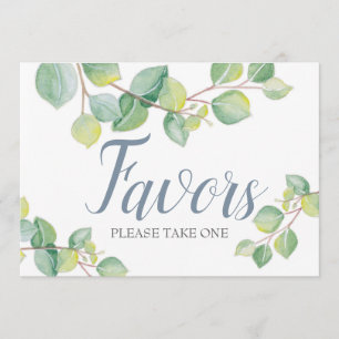 Favoritsignatur för Grey Eucalyptus Wedding Inbjudningar