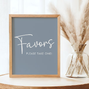 Favoritsignatur för Modern Blue Oh Baby Simple Bab Poster