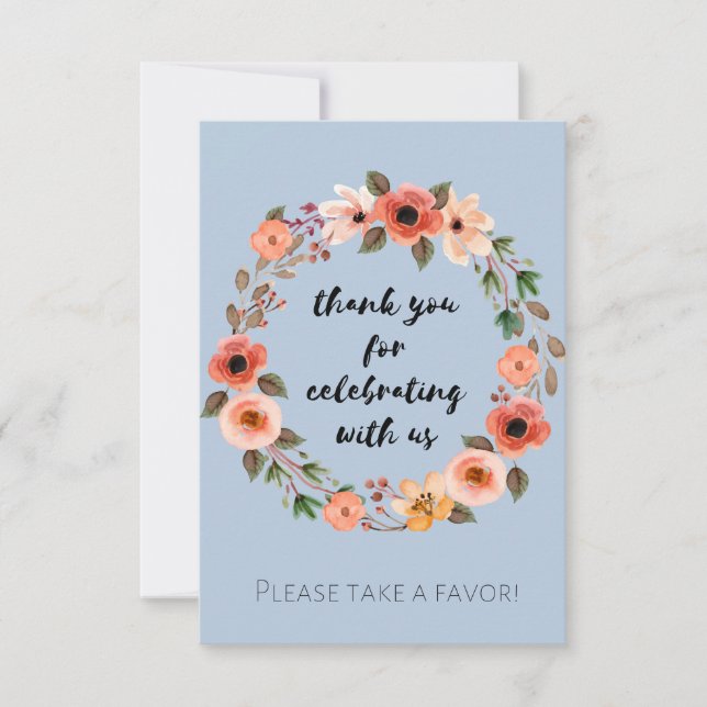 Favoritsignering för babyvisningsprogram - Blommig Inbjudningar (Framsida)