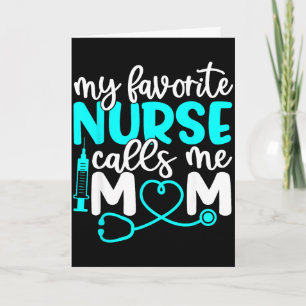 Favoritsjuksköterska kallar mammas t-shirt söt mor kort