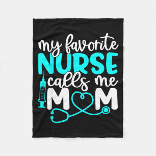 Favoritsjuksköterska ringer mamma t-shirt söt mors fleecefilt