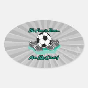 Favoritskor är min smarta fotbollsdesign ovalt klistermärke