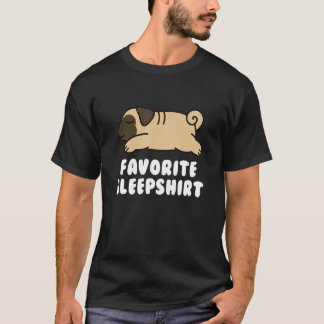 Favoritsömnpug-hund T Shirt