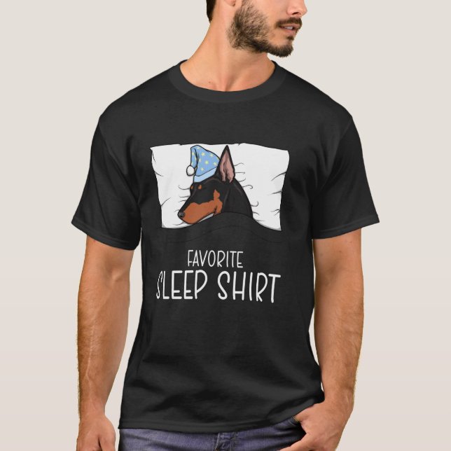 Favoritsömntröja Dobermann, Slummer Dobermann Do T Shirt (Framsida)
