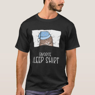 Favoritsömntröja skotsk fold katt, tupplande katt t shirt