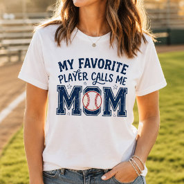 Favoritspeletaren kallar mig Mamma Baseball Mamma T Shirt